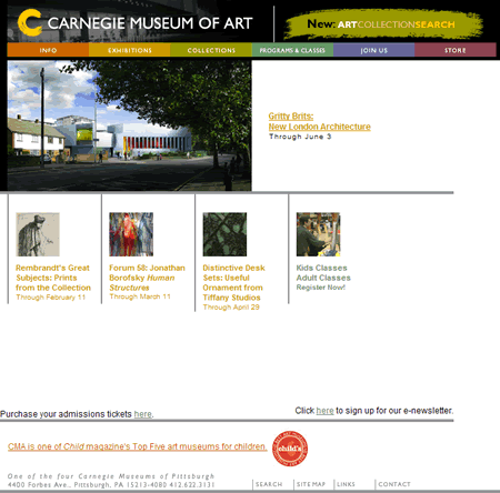 Carnegie Museum of Art Website